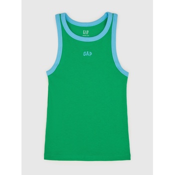 GAP Рипсован топ с лого GAP GAP | Zelen | ЖЕНИ | XXS