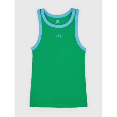 GAP Рипсован топ с лого GAP GAP | Zelen | ЖЕНИ | XXS