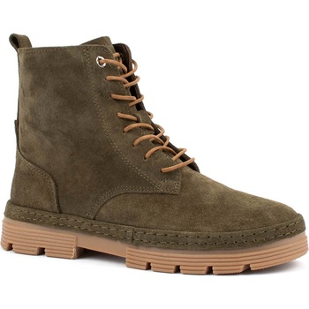 Зелени дамски велурени боти