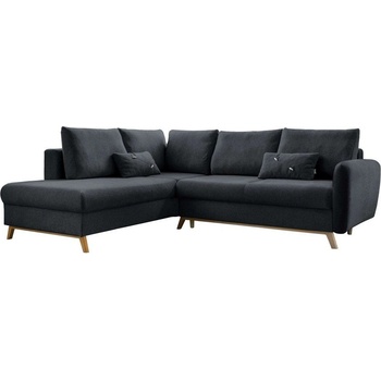 Miuform Тъмно сив ъглов разтегателен диван ляв ъгъл, Scandic Lagom - Miuform (Lagom HAEECL-2QBKR MAS418)