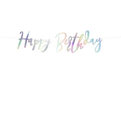 Банер дъга - Happy Birthday 16, 5 x 62 см