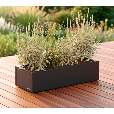 Herstera Cube Xic kvetináč, 100x40x25 cm antracitová HG31823002