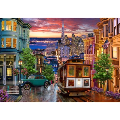 Bluebird Puzzle - Puzzle San Francisco Trolley - 1 000 piese