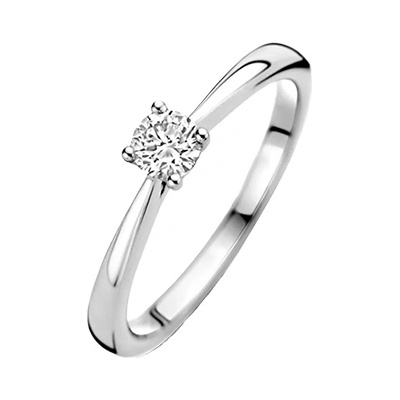 Blush Пръстен от бяло злато с диамант Blush LG1001W (LG1001W)