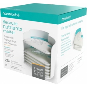 Nanobebe Торбички за съхранение на кърма Nanobebe - 25 х 150 ml (31551) - ozone