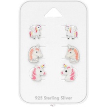 All4Silver náušnice dětské jednorožci S5374