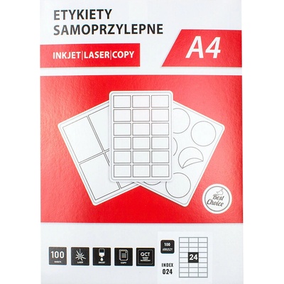 T-Pack ETA07003701 Samolepící etikety 70 x 37 mm 24 ks na A4 100 listů