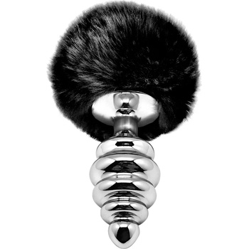 Image 1 of Alive Metal Anal Fluffly Twist Plug L Black