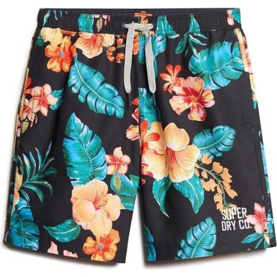 Superdry Бански гащета Superdry Hawaiian Print 16´´ swimming shorts - Black (Hibiscus Black)