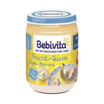 Bebivita Био плодов десерт Bebivita, дует с йогурт, ябълки и банани, 190гр, 4018852029489