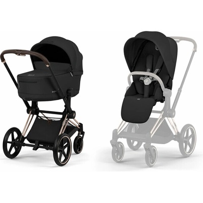 CYBEX Kombinovaný Priam 5 Sepia Black Rosegold Frame Platinum 2026