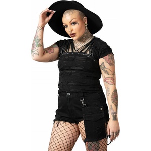 KILLSTAR дамска тениска (топ) KILLSTAR - Malicia Lace-Up Top - KSRA005571