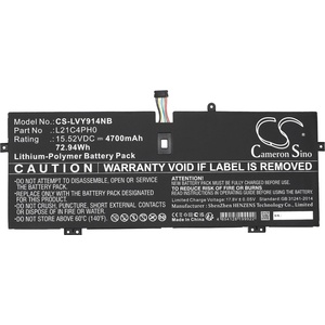 Cameron Sino LENOVO Yoga 9 14IAP7 - L21B4PH0 LiPo, 15.52V, 4700mAh, CAMERON SINO (CS-LVY914NB)