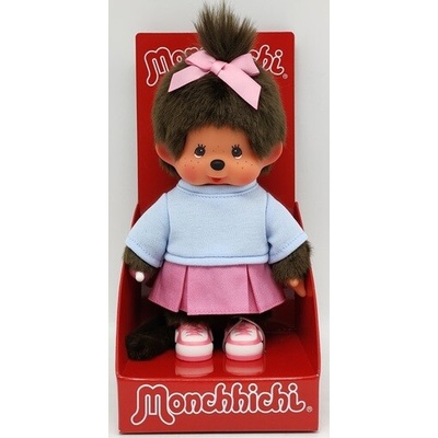 MONCHHICHI Mončiči dievča so sukňou a teniskami