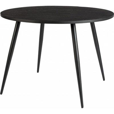 White Label Living Jídelní stůl kulatý MO WLL 110 cm černý teak