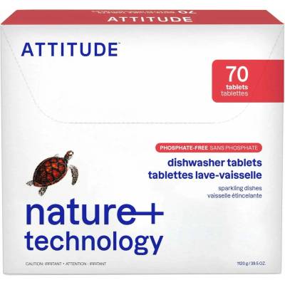 Attitude Tablety do umývačky bez fosfátov 70 ks