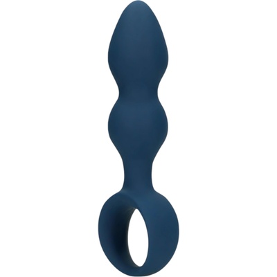 Shots Toys Loveline - пръстенов анален дилдо - среден (син)