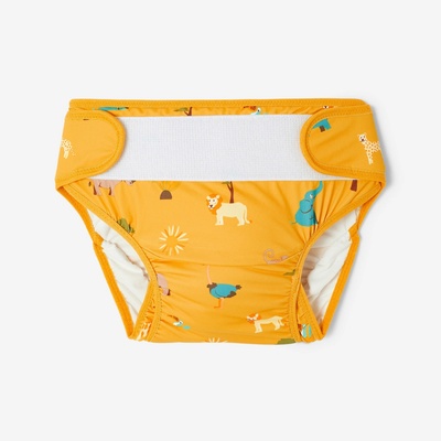 DECATHLON Plienkové plavky Wild prateľné žlté