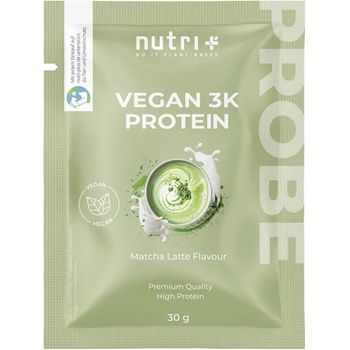nutri + Пробен размер на вегански 3K протеин на прах - Matcha-Latte