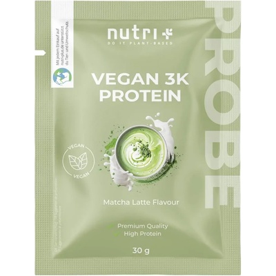 nutri + Пробен размер на вегански 3K протеин на прах - Matcha-Latte