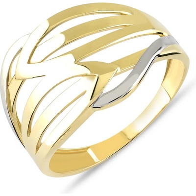 Lillian Vassago Zdobený prsten kombinované zlato LLV85 GR043