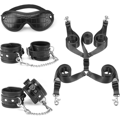 Sada bondážna Liebe Seele Temptation Under Bed Mattress Restraint Kit čierna
