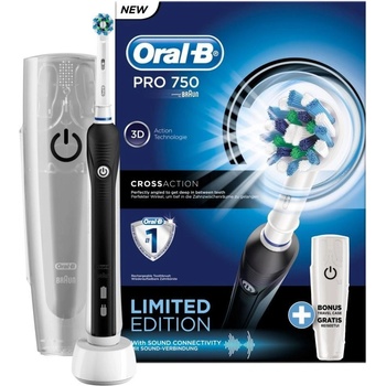 Oral-B Pro 750 CrossAction Black + White case