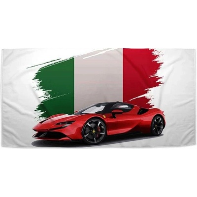 Sablio Ručník s potiskem Ferrari Italská vlajka 50 x 100 cm