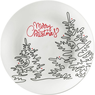 AMBITION Porcelánový dezertný tanier Merry Christmas 20 cm