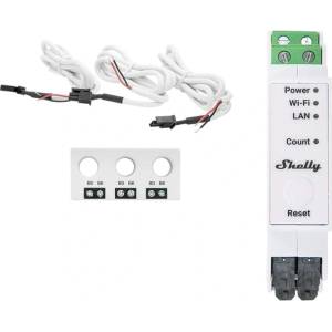 Shelly Трифазен смарт електромер Shelly - Pro 3EM-3CT63, 63 A, бял (3800235268193)