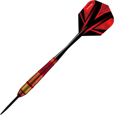 Sada steel šípok Harrows Vivid R Red 24g, brass