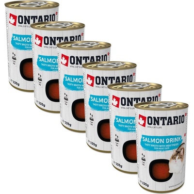 ONTARIO Cat сьомга напитка 6 x 135 г