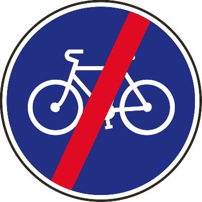 Dopravní značka – Konec stezky pro cyklisty
