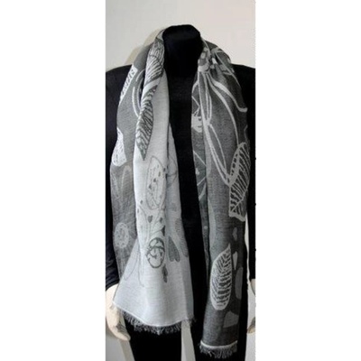 ŠŠál vzorovaný jacquard šedá