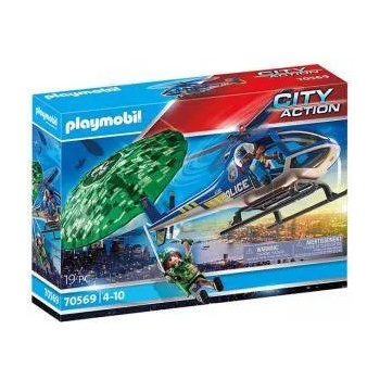 PLAYMOBIL Комплект Playmobil 70569 - Полицейско преследване с хеликоптер, 2970569