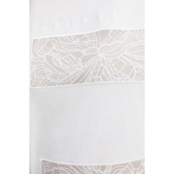 Elisabetta Franchi Памучна тениска Elisabetta Franchi в бяло MA03151E2 (MA03151E2)