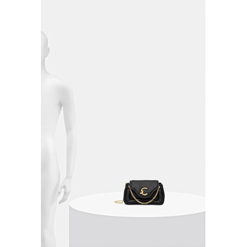 Coccinelle Кожена чанта Coccinelle COCCINELLE C-ME FLUFFY в черно E1. SUE. 12.02. 01 (E1.SUE.12.02.01)