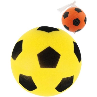 Míč pěnový fotbalový 18cm 2 barvy v síťce