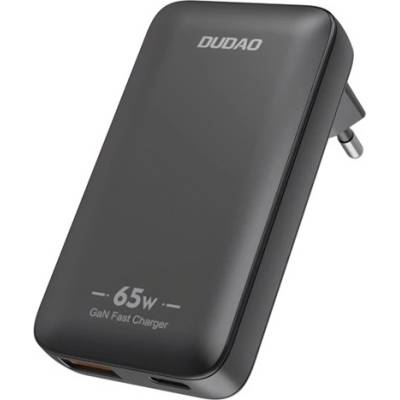 Dudao A65Q преносимо зарядно устройство с USB+Type-C изход, 65 W, САЩ, ЧЕРНО GP-190663 (GP-190663)