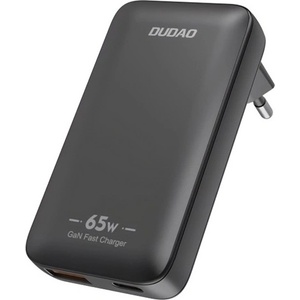 Dudao A65Q преносимо зарядно устройство с USB+Type-C изход, 65 W, САЩ, ЧЕРНО GP-190663 (GP-190663)