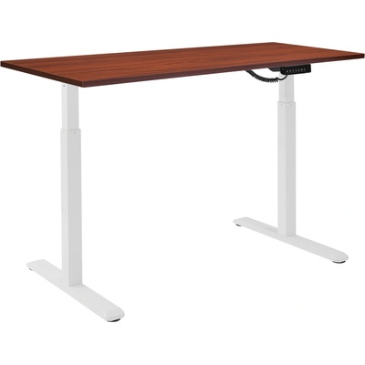 AlzaErgo Table ET1 NewGen biely + doska TTE-12 120 × 80 cm, lamino gaštan