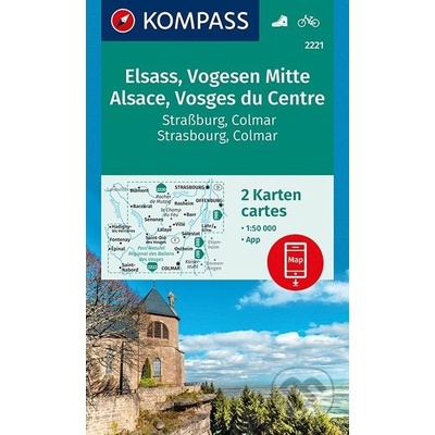 Elsass/Vogesen Mitte sada 2 mapy 2221 NKOM