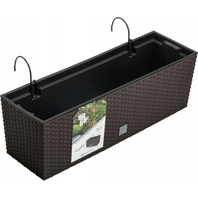 Prosperplast Truhlík RATO CASE W s háky a vkladem hnědý 39,5 x 18,5 x 19,5cm – Sleviste.cz