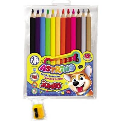 Astra školské okrúhle jumbo farbičky Astrino 12ks + strúhadlo 312221001