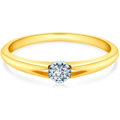 Savicki Zásnubný prsteň dvojfarebné zlato diamant SAVPI KU 35965 Z