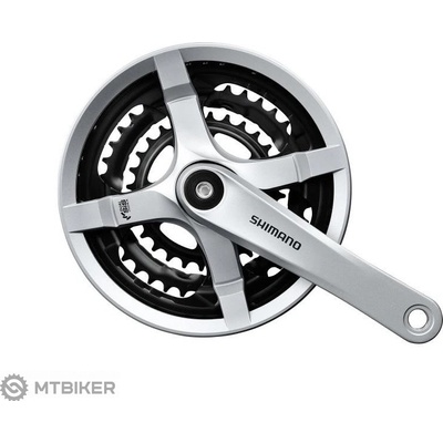 Shimano FC-TY501 kľuky, 170 mm, 3x8, 48/38/28T, štvorhran, strieborná