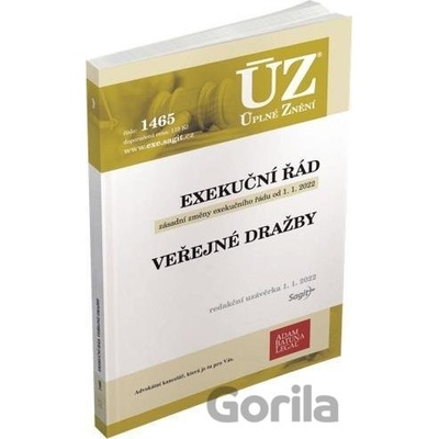ÚZ 1465 Exekuční řád, veřejné dražby
