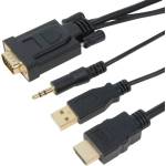 VCOM Кабел VCom HDMI M / VGA M - CG598A-1.8m (CG598A-1.8m)