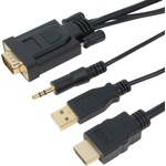 VCOM Кабел VCom HDMI M / VGA M - CG598A-1.8m (CG598A-1.8m)