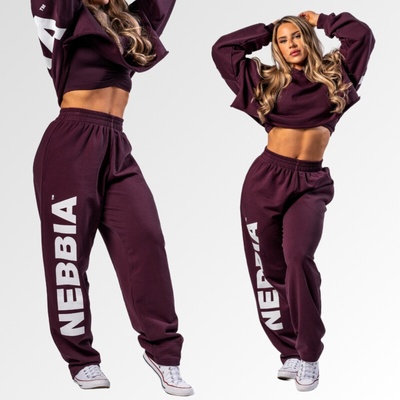 Nebbia Voľné baggy tepláky BOYFRIEND STYLE 432 dark red